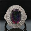 Image 1 : 5.00 ctw Oval Mystic Quartz and 1.90 ctw Topaz Ring