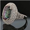 Image 2 : 5.00 ctw Oval Mystic Quartz and 1.90 ctw Topaz Ring