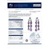 Image 4 : 4.85 ctw UNHEATED Purple Pink Kashmir Sapphire and 0.52 ctw Diamond Platinum Ear