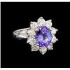 14KT White Gold 2.80 ctw Tanzanite and Diamond Ring