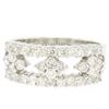 NEW 14k White Gold 1.03 ctw Round BRILLIANT Diamond Open Cluster Wide Band Ring
