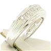 Image 5 : 14k Solid White Gold 0.56 ctw 2 Row Invisible Set Princess Cut Diamond Band Ring