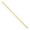 Image 4 : Italian 14K Yellow Gold 6.75" Polished "X" & Bar Link Line Stackable Bracelet