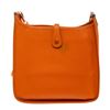 Hermes Orange Epsom Leather Evelyne GM Hobo Bag