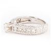 Image 2 : 0.51 ctw SI2 CLARITY CENTER Diamonds 14KT White Gold Ring (1.72 ctw Diamonds)