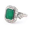 Image 2 : 8.77 ctw Emerald and 1.91 ctw Diamond Platinum Ring (GIA CERTIFIED)