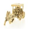 Image 5 : Vintage British 9K Gold Bermuda Horse Drawn Carriage Ride Buggy Charm Pendant