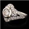 Image 2 : 1.21 ctw CENTER Diamond Platinum Ring (2.29 ctw Diamonds)