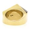 Image 7 : Vintage 14K Gold Large Polished Custom Cut Tiger's Eye Solitaire Geometric Ring