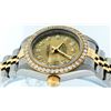 Image 9 : Rolex Ladies Quickset Two Tone Champagne 1 ctw Diamond Datejust Wristwatch 26MM
