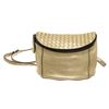 Image 1 : Bottega Veneta Gold Metallic Top Zip Shoulder Bag