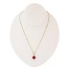 Image 3 : 5.19 ctw Ruby and 0.57 ctw White Sapphire Silver Pendant/Necklace