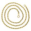 Image 3 : Unisex 14K Yellow Gold 20.5" Long 3mm Polished Solid Rope Chain Necklace 17.03g