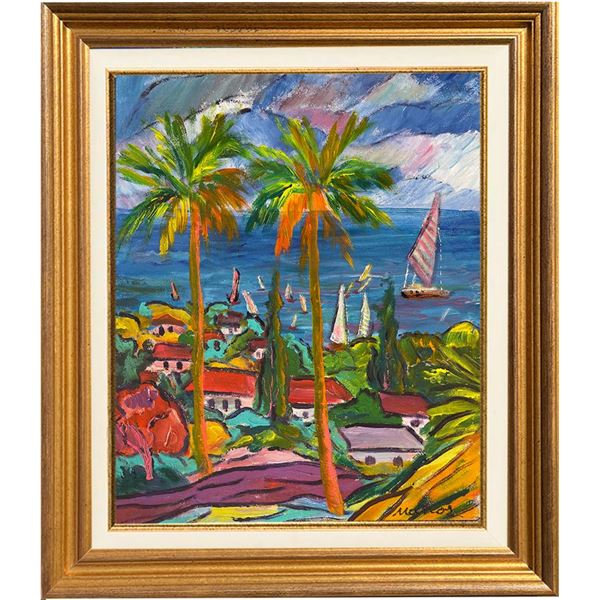 Sailboats On The Blue by Manor Shadian