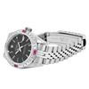 Image 4 : Rolex Ladies Stainless Steel Black Index Dial Diamond And Ruby Bezel Date Wristw