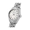 Image 3 : Rolex Ladies Stainless Steel Silver Index Engine Turn Bezel Watch With Rolex Box