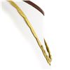 Image 2 : Vintage 18K Gold 17" Bezel Diamond Wide Textured Flared Wavy Link Chain Necklace