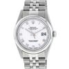 Image 2 : Rolex Mens Stainless Steel No Hole Sapphire White Roman Datejust With Jubilee Ba