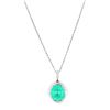 Image 1 : 22.32 ctw Emerald and 0.74 ctw Diamond Platinum Pendant/Necklace