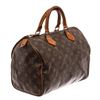 Image 3 : Louis Vuitton Brown Monogram Canvas Leather Speedy 30 Satchel Bag