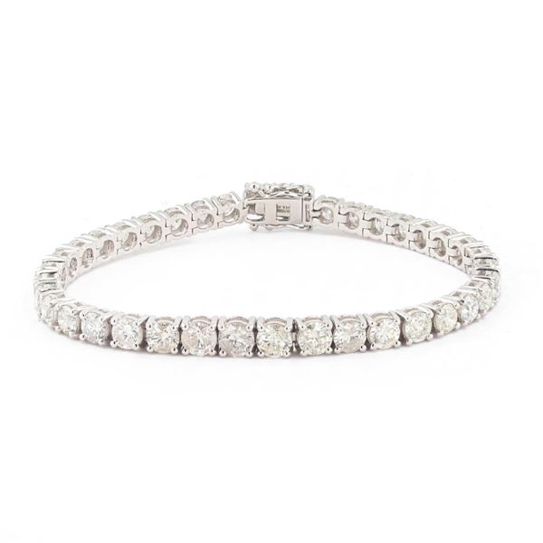 12.43 ctw G to H COLOR SI1 to I2 CLARITY Diamond 14K White Gold Tennis Bracelet