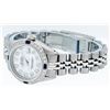 Image 9 : Rolex Ladies Quickset Stainless Steel White Diamond And Sapphire Datejust Wristw