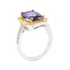 Image 4 : 3.31 ctw Tanzanite and Diamond Ring - 14KT White Gold