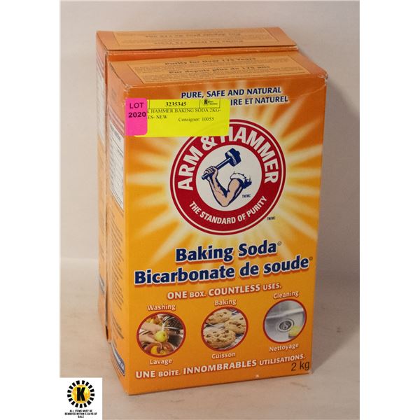 ARM & HAMMER BAKING SODA 2KG- 2 BOXES- NEW
