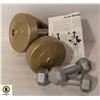 Image 1 : DUMBBELL WEIGHTS 2 X 2LB, 2 X 5 LB