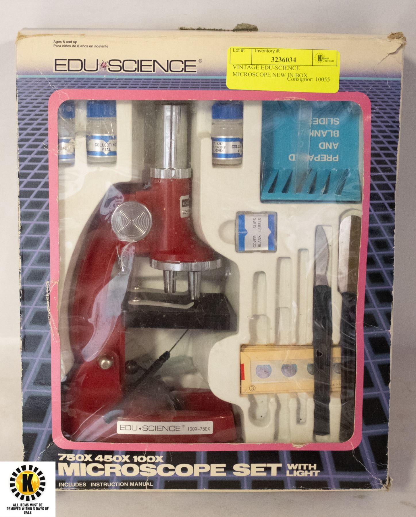 VINTAGE EDU-SCIENCE MICROSCOPE NEW IN BOX