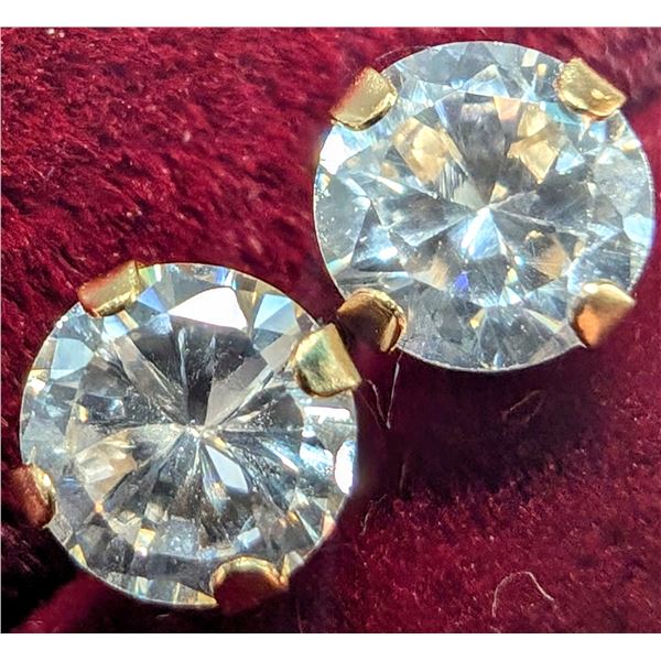 BZ2020-24C 14K CZ 4.5MM EARRINGS