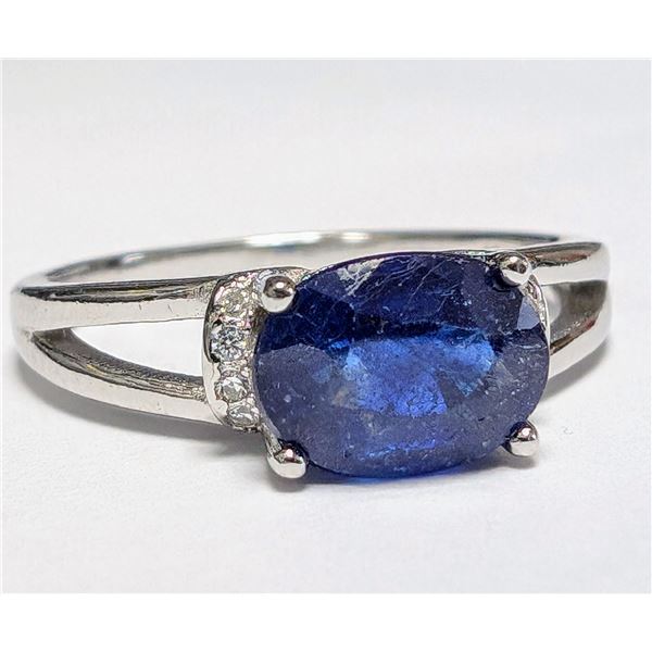 BZ2020-50C SILVER SAPPHIRE 1.5CT RING