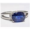 Image 1 : BZ2020-50C SILVER SAPPHIRE 1.5CT RING