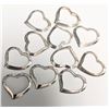 Image 1 : BZ2020-19C SILVER PK OF 12 FLOATING HEART PENDANT