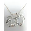 Image 1 : BZ2020-15C SILVER 2 HEART PENDANT WITH CHAIN