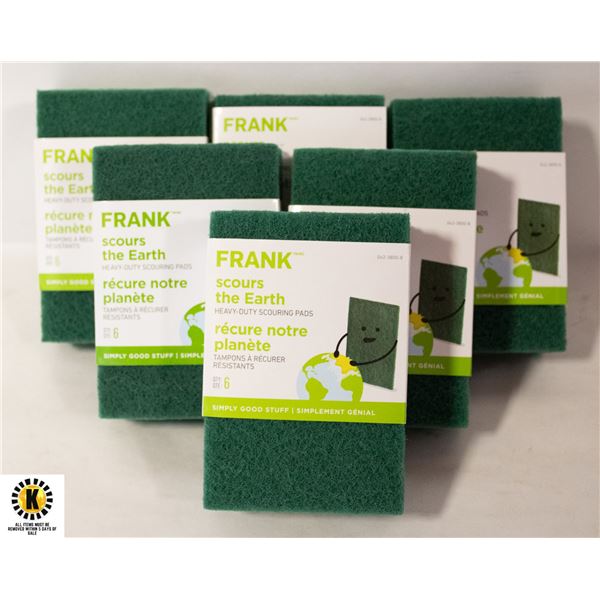 FRANK HEAVY DUTY SCOURING PADS- LOT OF 36- NEW