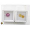 Image 1 : #77-HEATED RUBY 4.00CT & YELLOW SAPPHIRE 3.05CT