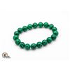 Image 1 : #95-GREEN MALACHITE BEAD BRACELET 10MM /7.5"