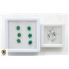 Image 1 : #245-GREEN AGATE 2.10CT  & GREEN AMETHYST 3.86CT