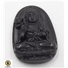 Image 1 : #173- NATURAL BLACK OBSIDIAN BUHHDA PENDANT