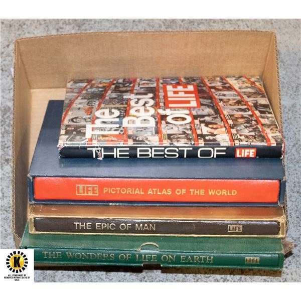 LIFE ASSORTED VINTAGE COFFEE TABLE BOOKS