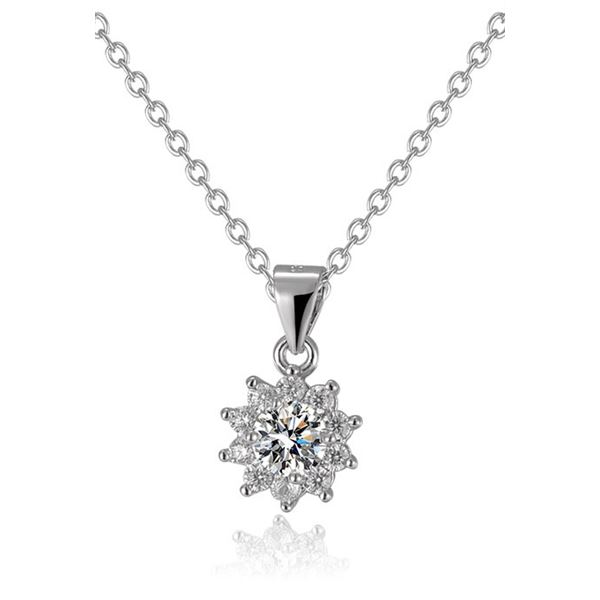 0.5 CT GRA CERTIFIED MOISSANITE 925SILVER NECKLACE