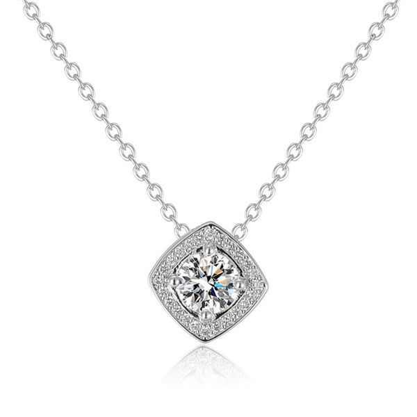 1 CT GRA CERTIFIED MOISSANITE 925 SILVER NECKLACE