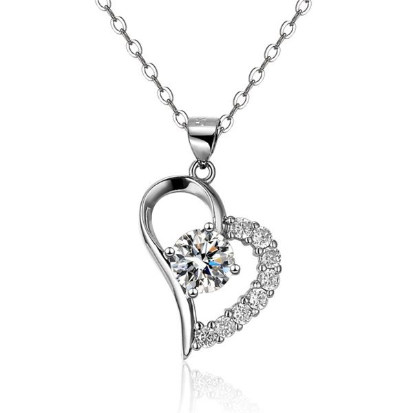 1 CT GRA CERTIFIED MOISSANITE 925 SILVER NECKLACE