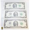 Image 1 : 3X$2 USD NOTES MINT CONDITION