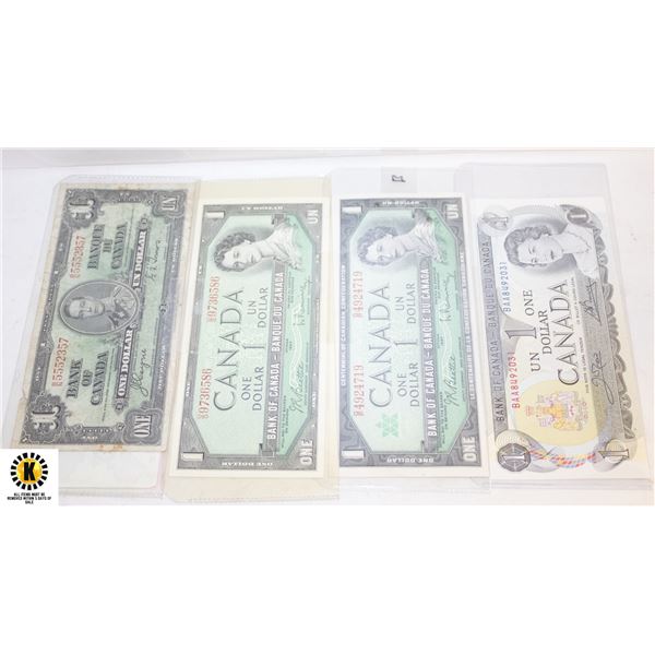 1937-1954-1967-1973 $1 NOTES