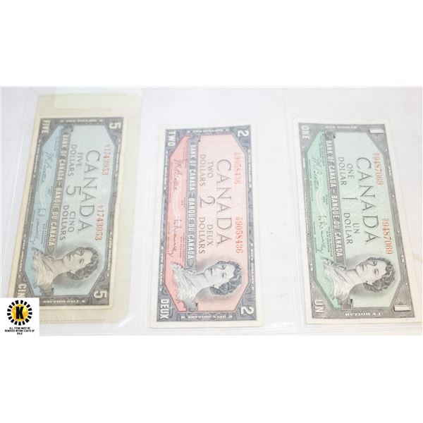 1954 $5-$2-$1 NOTES