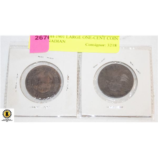 1900H-1901 LARGE ONE-CENT COIN CANADIAN