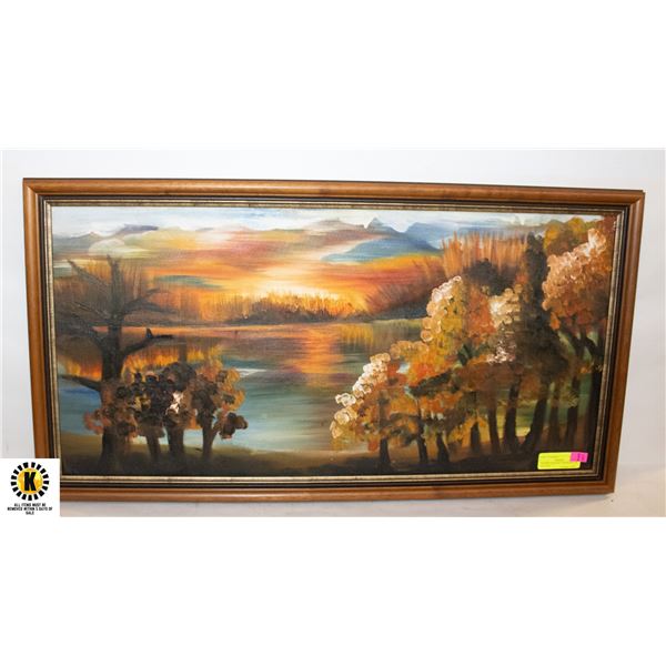 FRAMED ORIGINAL LANDSCAPE OIL PAINTING