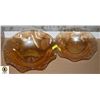 Image 1 : TWO LARGE MATCHING WAVY ORANGE